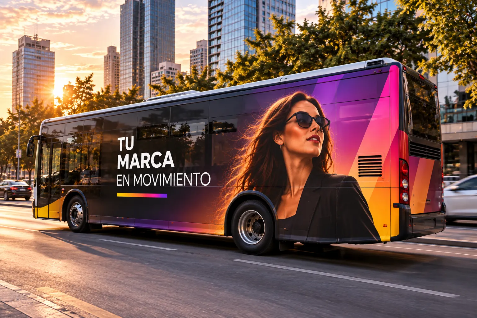 Autobús urbano con publicidad exterior e interior Move Publicidad, formato disponible en rutas de Aguascalientes