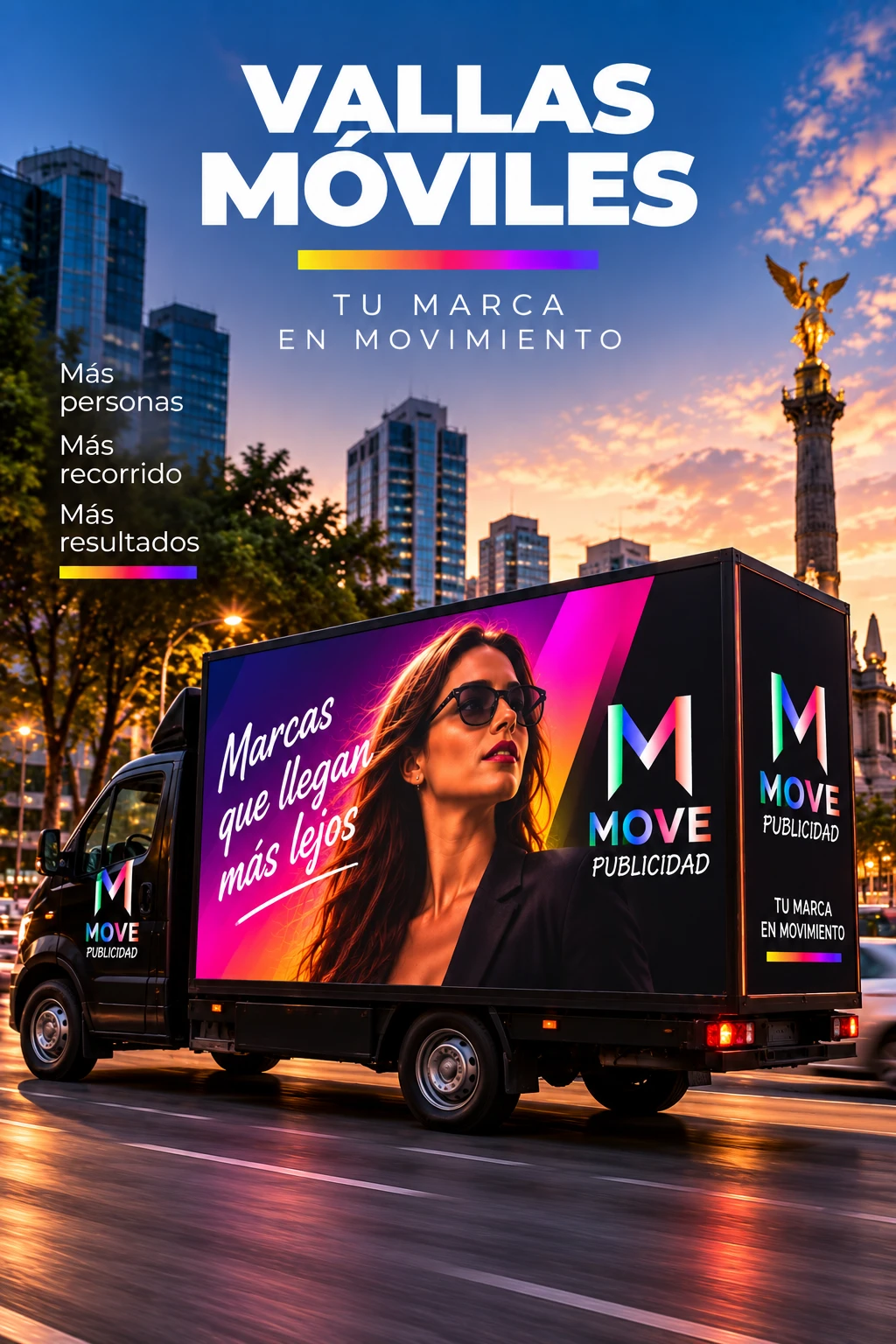 Vallas móviles Move Publicidad en ruta urbana, disponibles para parques maquiladores y rutas de carga en Tamaulipas